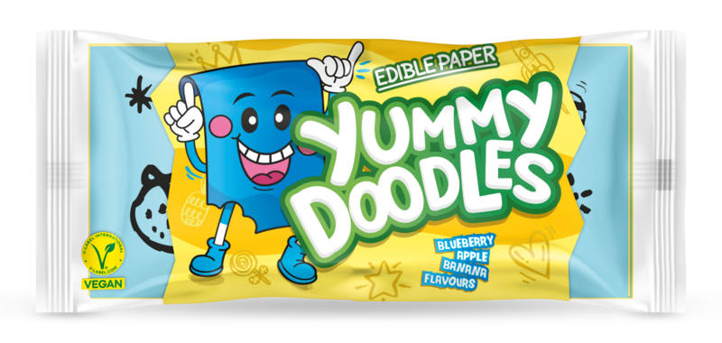 Snoeppapier! Yummy Doodles (showdoos met 24 pakjes)
