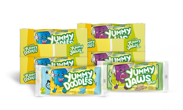 Snoeppapier! Yummy Jaws (showdoos met 24 pakjes)